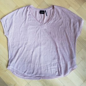 Urban Outfitters - Light Pink Knit Loose T-Shirt